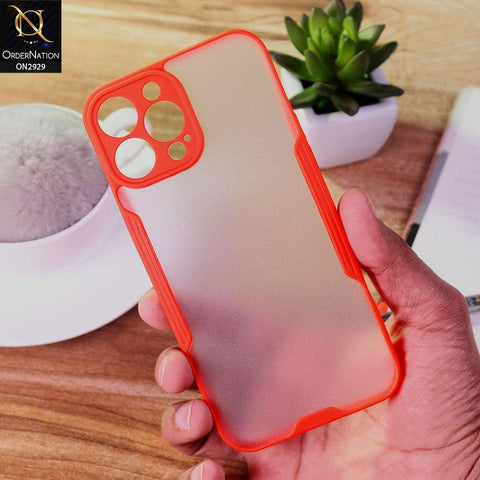 iPhone 13 Pro Max Cover - Red - Semi Transparent Ultra Thin Paper Shell Soft Borders Case