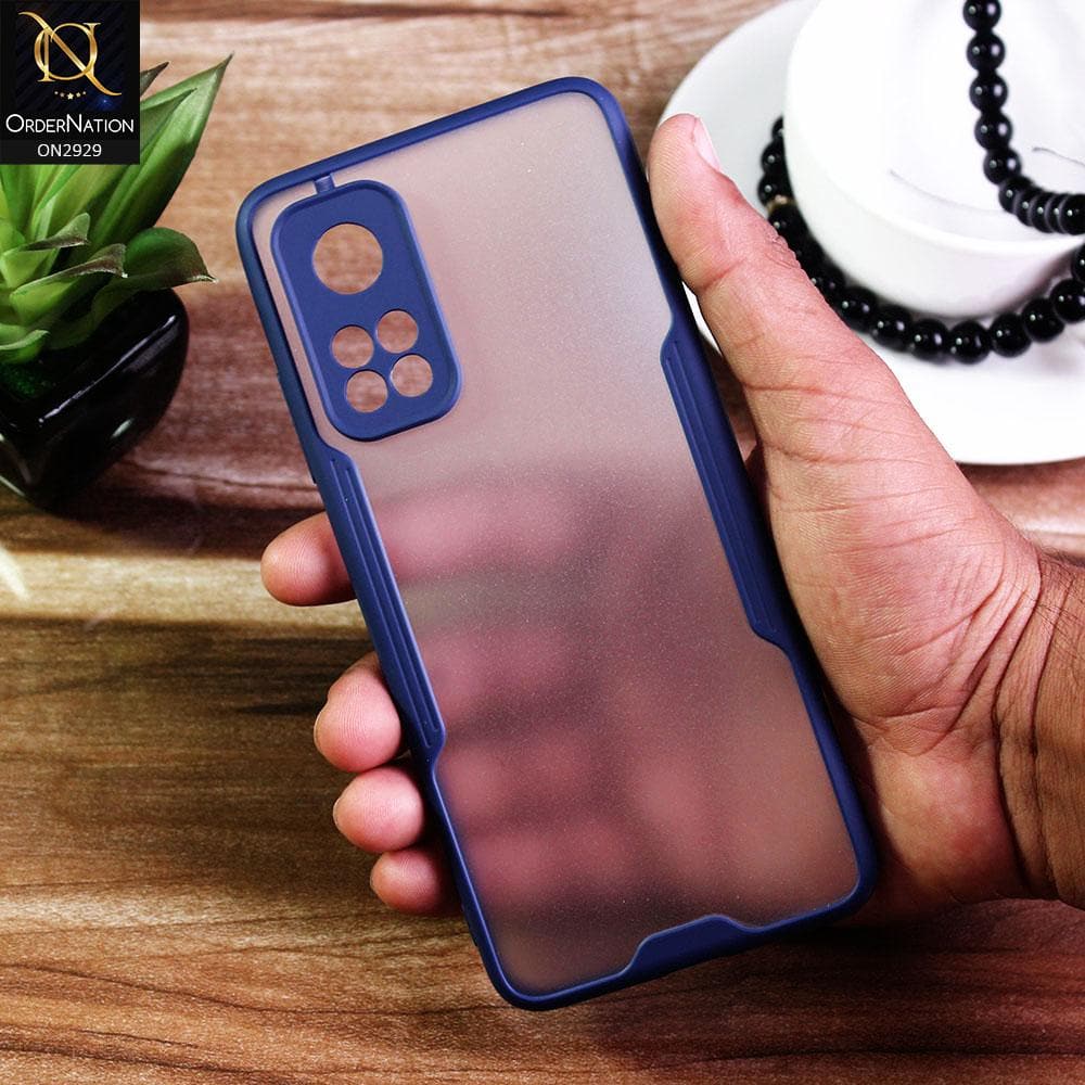 Xiaomi Mi 10T - Blue - Semi Transparent Ultra Thin Paper Shell Soft Borders Case