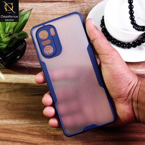 Xiaomi Mi 11i - Blue - Semi Transparent Ultra Thin Paper Shell Soft Borders Case