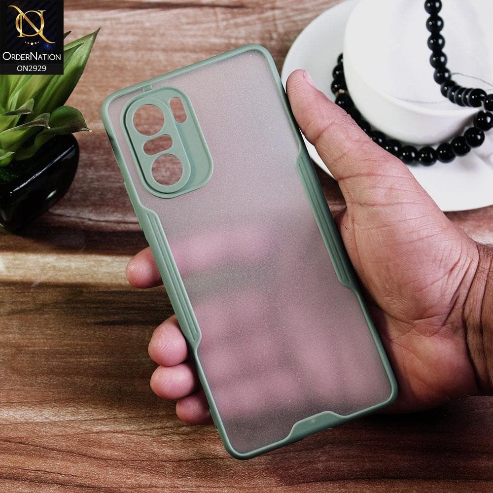 Xiaomi Mi 11i - Green - Semi Transparent Ultra Thin Paper Shell Soft Borders Case