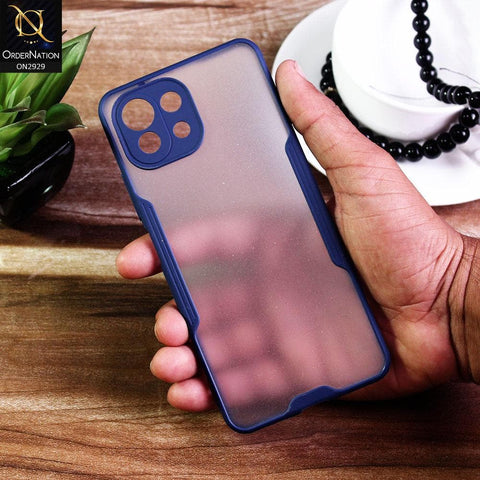 Xiaomi Mi 11 Lite - Blue - Semi Transparent Ultra Thin Paper Shell Soft Borders Case