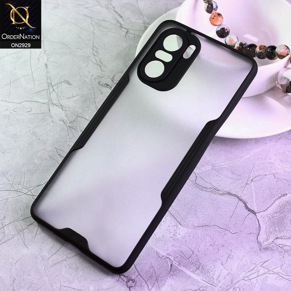 Xiaomi Poco F3 Cover - Black - Semi Transparent Ultra Thin Paper Shell Soft Borders Case