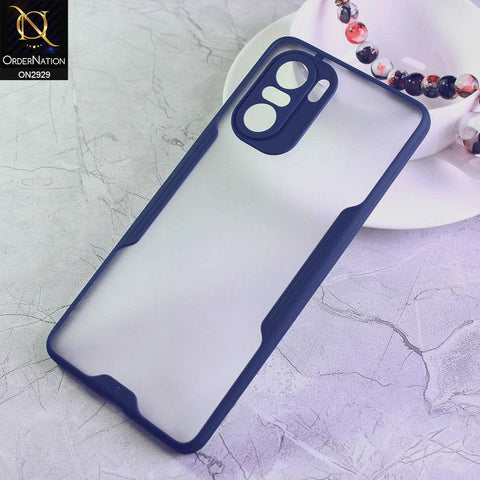Xiaomi Redmi K40 Pro Cover - Blue - Semi Transparent Ultra Thin Paper Shell Soft Borders Case