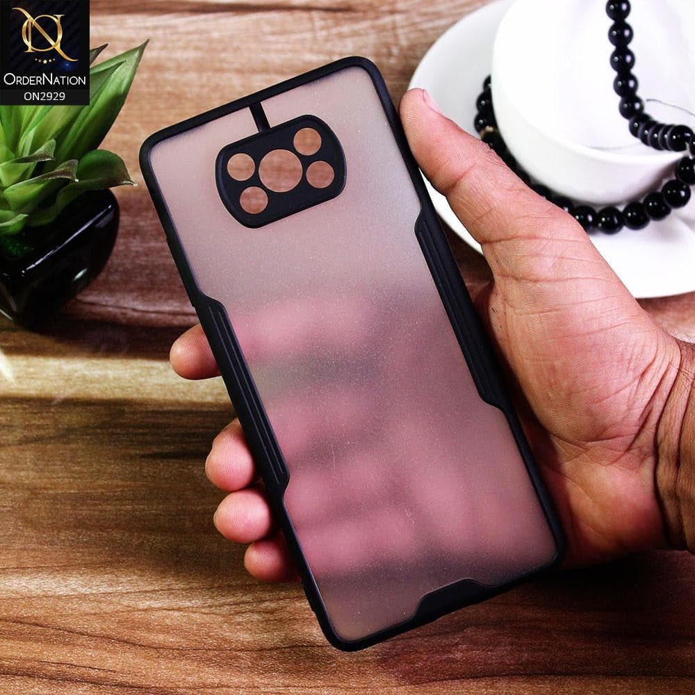 Xiaomi Poco X3 Pro - Black - Semi Transparent Ultra Thin Paper Shell Soft Borders Case