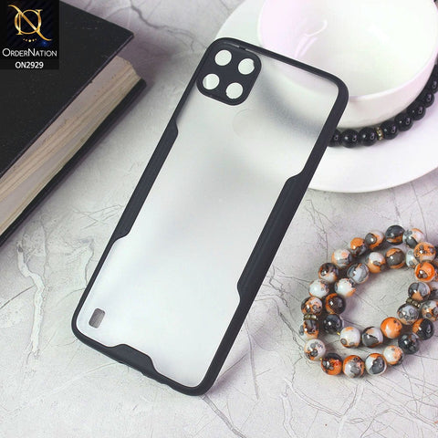Realme C21Y Cover - Black - Semi Transparent Ultra Thin Paper Shell Soft Borders Case