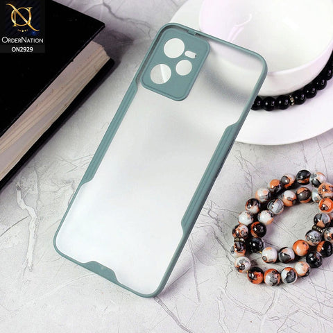 Realme C35 Cover - Green - Semi Transparent Ultra Thin Paper Shell Soft Borders Case