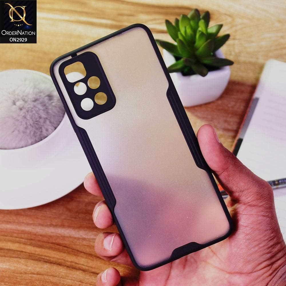 Xiaomi Redmi 10 Cover - Black - Semi Transparent Ultra Thin Paper Shell Soft Borders Case