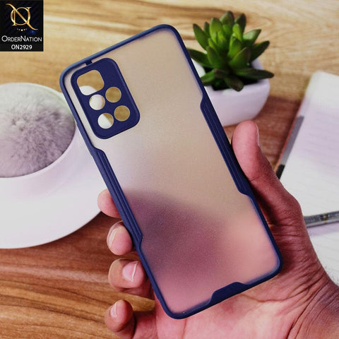 Xiaomi Redmi 10 Cover - Blue - Semi Transparent Ultra Thin Paper Shell Soft Borders Case