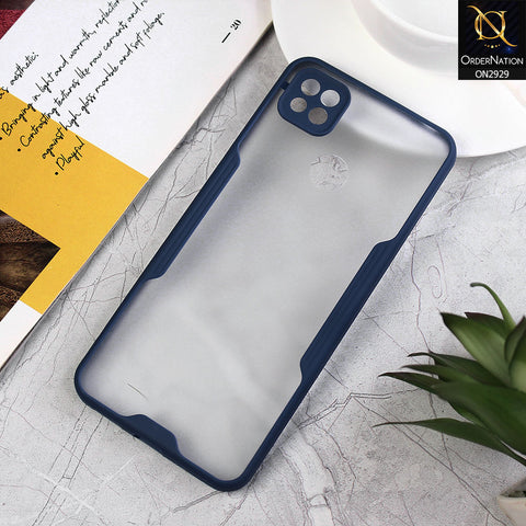 Xiaomi Redmi 10A Cover - Blue - Semi Transparent Ultra Thin Paper Shell Soft Borders Case
