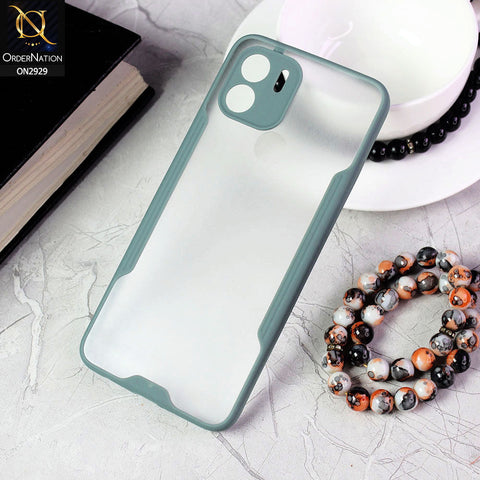Xiaomi Redmi A1 Plus Cover - Green - Semi Transparent Ultra Thin Paper Shell Soft Borders Case