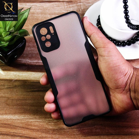 Xiaomi Redmi Note 10S - Black - Semi Transparent Ultra Thin Paper Shell Soft Borders Case