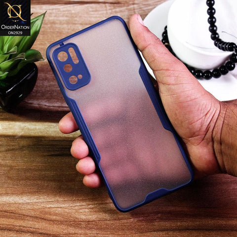 Xiaomi Redmi Note 10 5G - Blue - Semi Transparent Ultra Thin Paper Shell Soft Borders Case