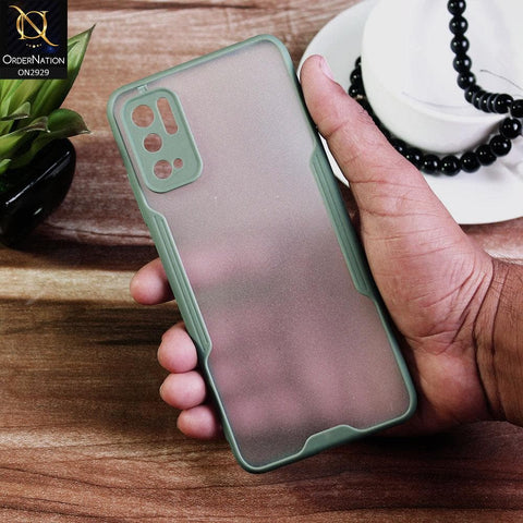 Xiaomi Redmi Note 10 5G - Green - Semi Transparent Ultra Thin Paper Shell Soft Borders Case