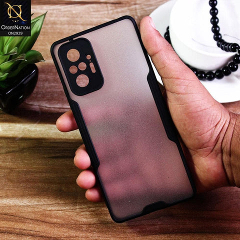 Xiaomi Redmi Note 10 Pro - Black - Semi Transparent Ultra Thin Paper Shell Soft Borders Case