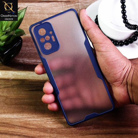 Xiaomi Redmi Note 10 Pro - Blue - Semi Transparent Ultra Thin Paper Shell Soft Borders Case