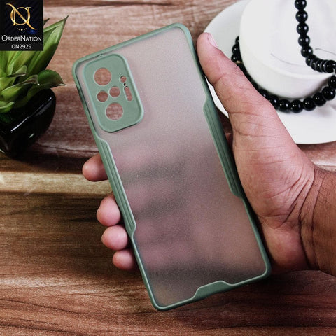 Xiaomi Redmi Note 10 Pro Max - Green - Semi Transparent Ultra Thin Paper Shell Soft Borders Case