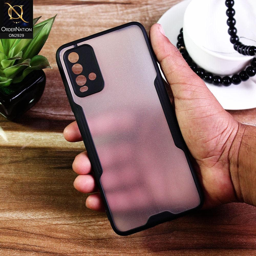 Xiaomi Redmi Note 9 4G - Black - Semi Transparent Ultra Thin Paper Shell Soft Borders Case