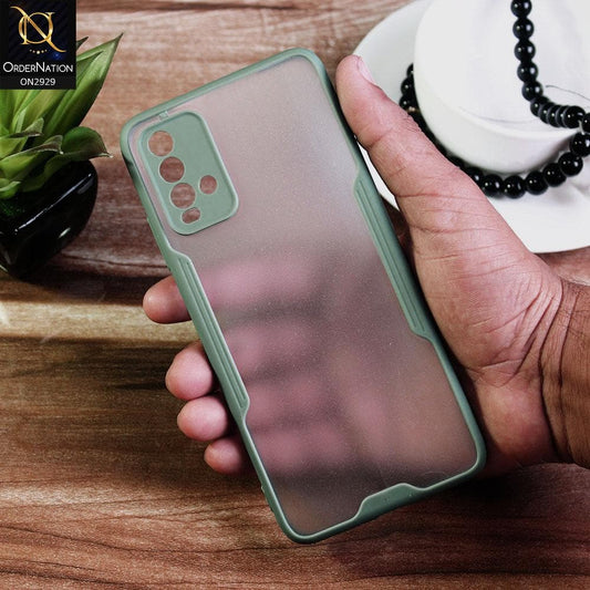 Xiaomi Redmi Note 9 4G - Green - Semi Transparent Ultra Thin Paper Shell Soft Borders Case