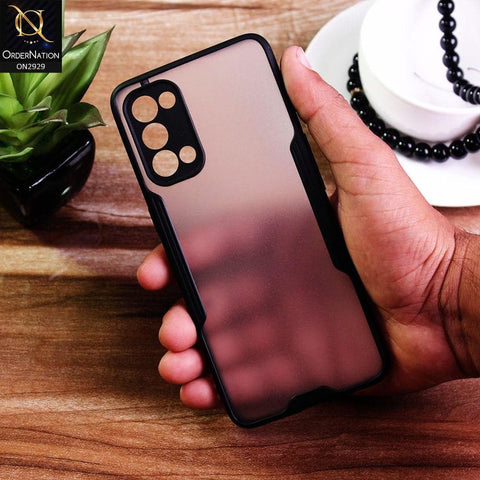 Oppo Find X3 Lite - Black - Semi Transparent Ultra Thin Paper Shell Soft Borders Case