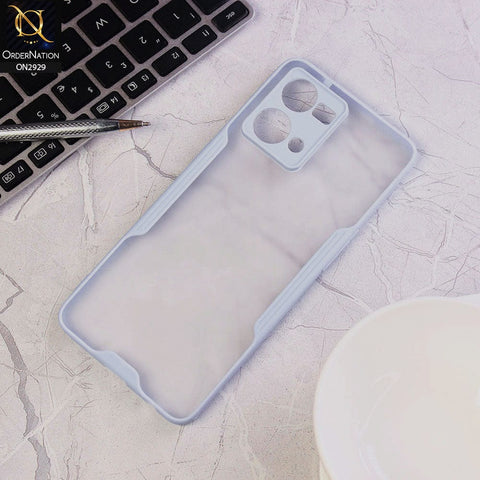 Oppo F21 Pro Cover - Light Purple - Semi Transparent Ultra Thin Paper Shell Soft Borders Case