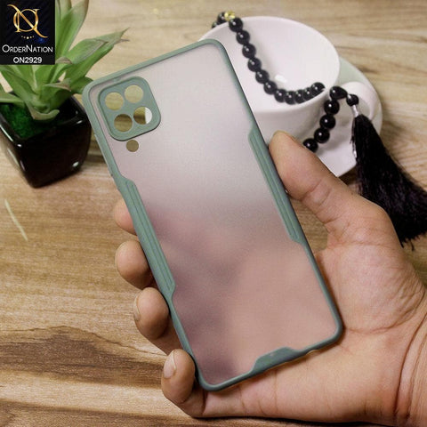 Samsung Galaxy A12 Nacho Cover - Green - Semi Transparent Ultra Thin Paper Shell Soft Borders Case