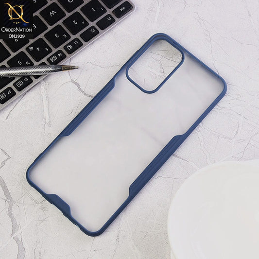 Samsung Galaxy A23 Cover - Blue - Semi Transparent Ultra Thin Paper Shell Soft Borders Case