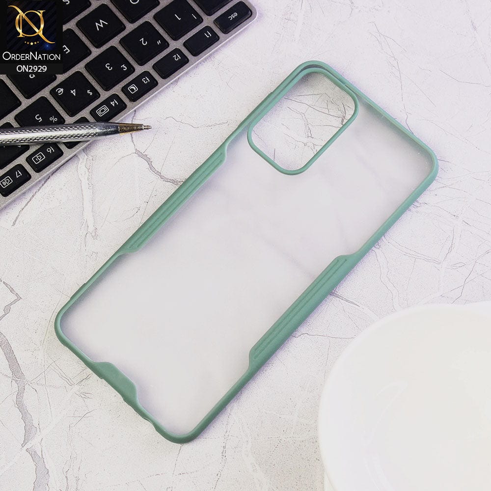 Samsung Galaxy A23 Cover - Green - Semi Transparent Ultra Thin Paper Shell Soft Borders Case