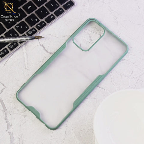 Samsung Galaxy A23 Cover - Green - Semi Transparent Ultra Thin Paper Shell Soft Borders Case