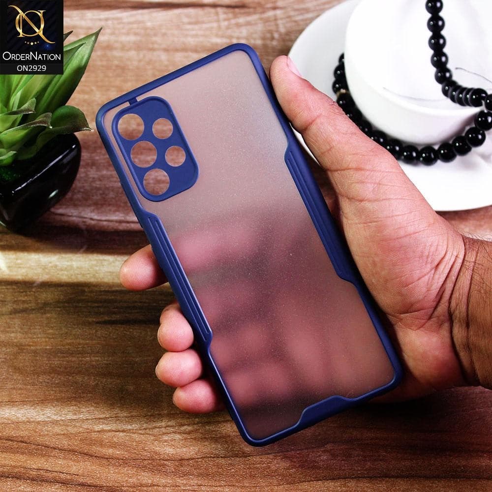 Samsung Galaxy A33 5G Cover - Blue - Semi Transparent Ultra Thin Paper Shell Soft Borders Case