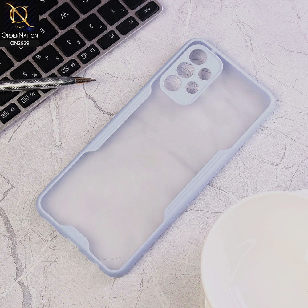 Samsung Galaxy A32 Cover - Light Purple - Semi Transparent Ultra Thin Paper Shell Soft Borders Case