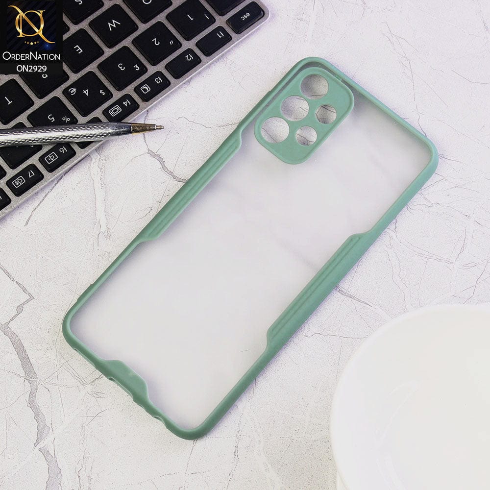 Samsung Galaxy A73 5G Cover - Green - Semi Transparent Ultra Thin Paper Shell Soft Borders Case
