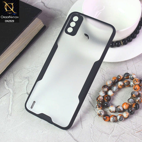 Tecno Spark 6 Go Cover - Black - Semi Transparent Ultra Thin Paper Shell Soft Borders Case