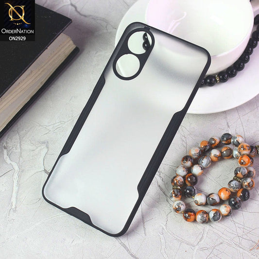 Vivo Y02s Cover - Black - Semi Transparent Ultra Thin Paper Shell Soft Borders Case