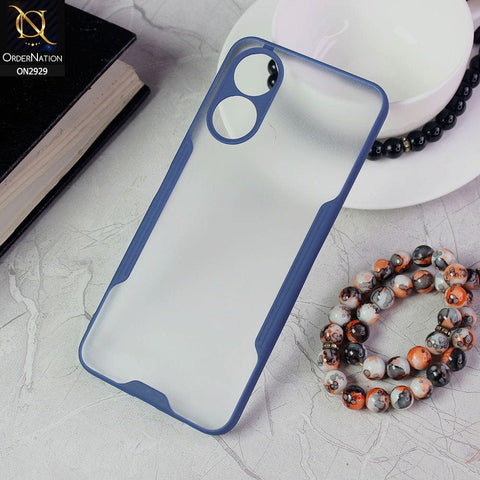 Vivo Y02s Cover - Blue - Semi Transparent Ultra Thin Paper Shell Soft Borders Case