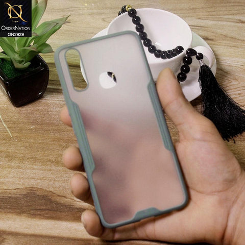 Vivo Y12 Cover - Green - Semi Transparent Ultra Thin Paper Shell Soft Borders Case