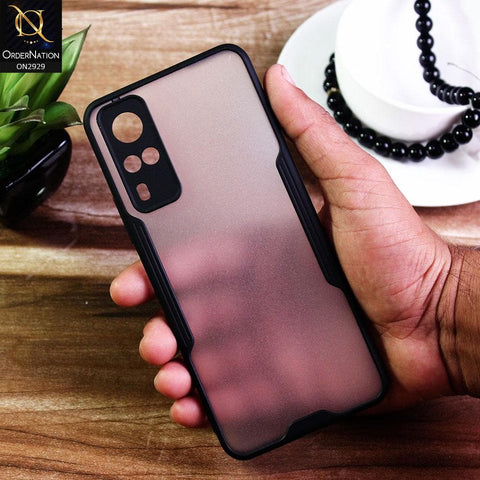 Vivo Y51s - Black - Semi Transparent Ultra Thin Paper Shell Soft Borders Case