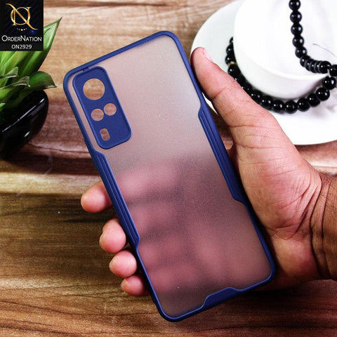 Vivo Y51s - Blue - Semi Transparent Ultra Thin Paper Shell Soft Borders Case