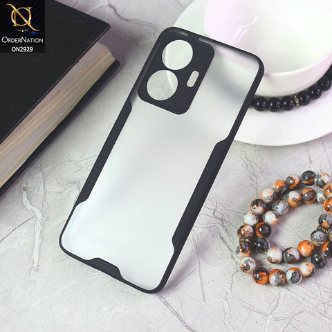 Vivo Y55 4G Cover - Black - Semi Transparent Ultra Thin Paper Shell Soft Borders Case