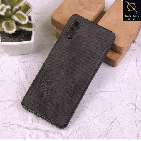 Samsung Galaxy A02 - Black - Newest Vintage Flower Look Soft Case
