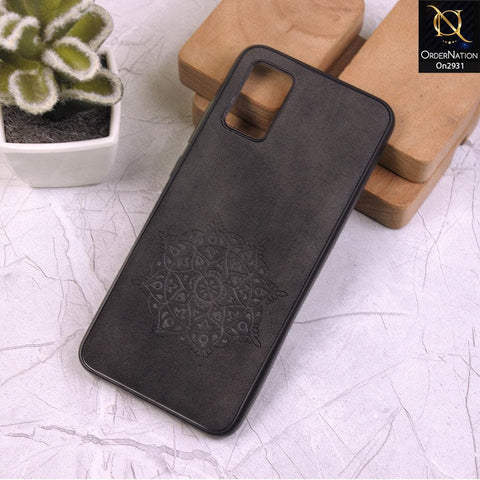 Samsung Galaxy M02s - Black - Newest Vintage Flower Look Soft Case