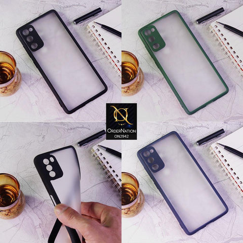 Samsung Galaxy A81 Cover - Black - Semi Transparent Paper Shell Camera Protection Soft Case