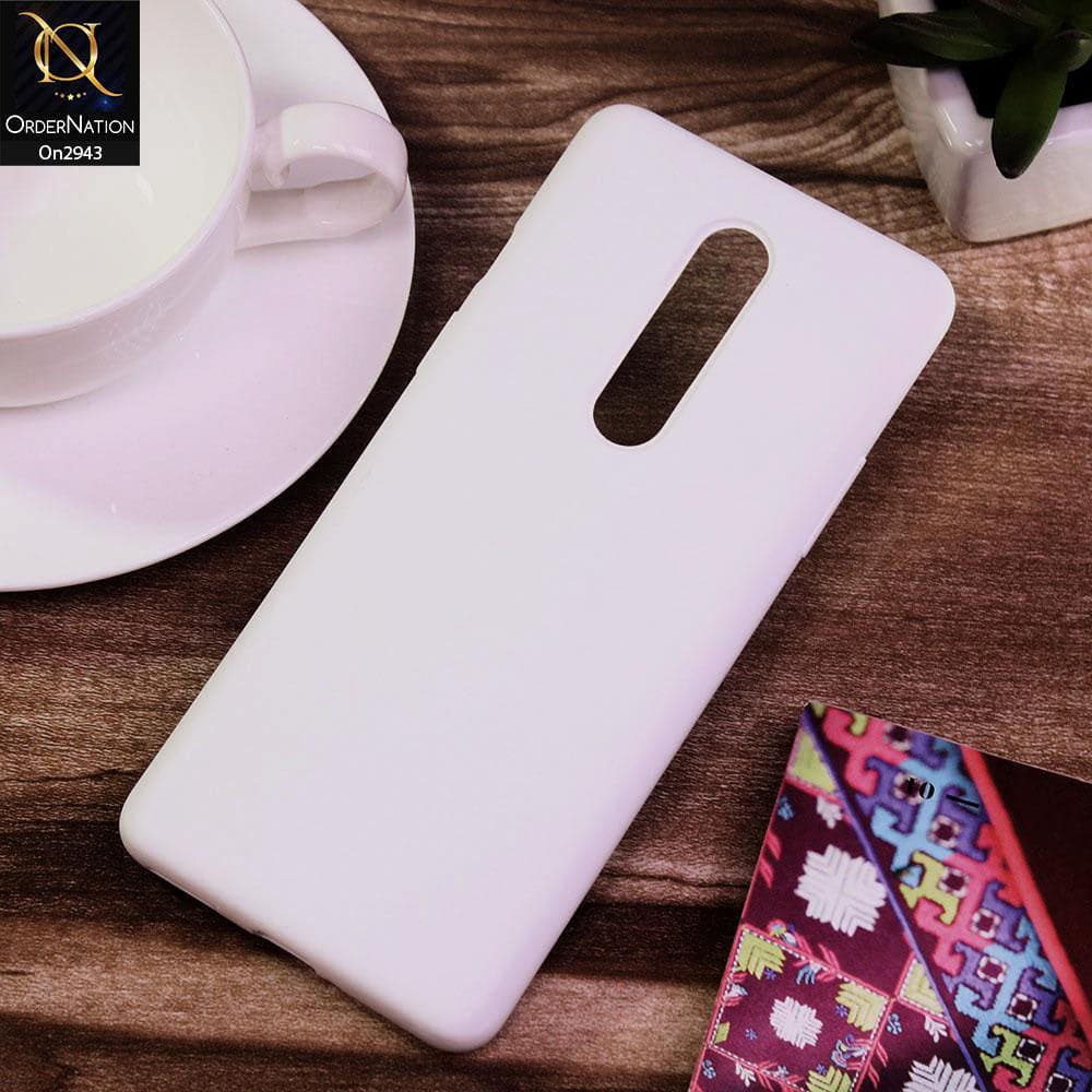 OnePlus 8 4G Cover - White - Soft Silicon Premium Quality Back Case