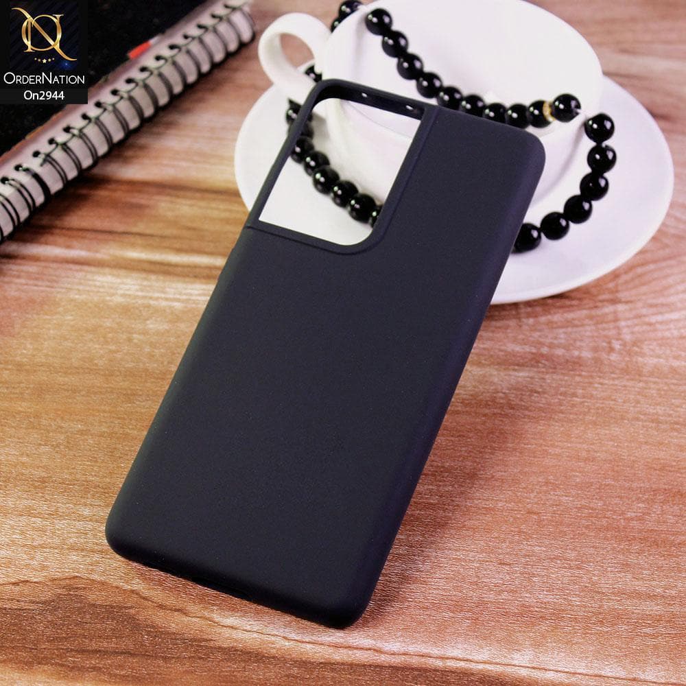 Samsung Galaxy S21 Ultra 5G Cover - Black - New Silky And Soft Touch Silicone Case
