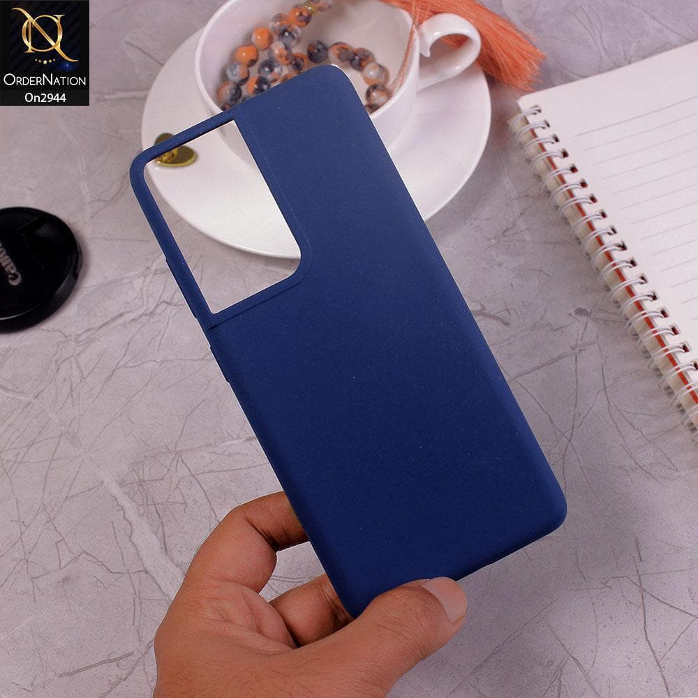 Samsung Galaxy S21 Ultra 5G Cover - Blue - New Silky And Soft Touch Silicone Case