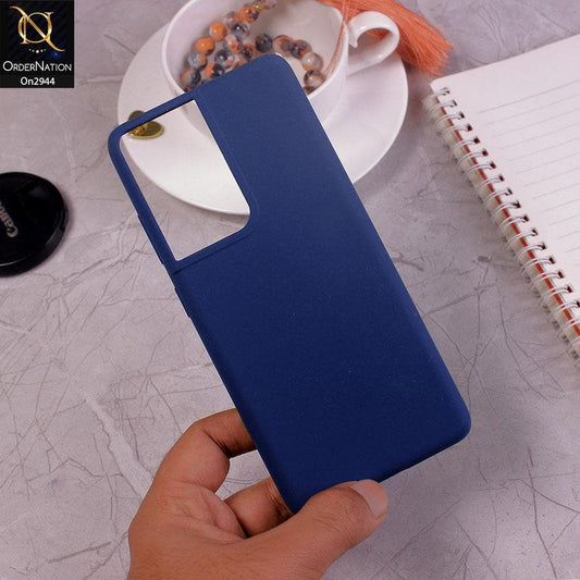 Samsung Galaxy S21 Ultra 5G Cover - Blue - New Silky And Soft Touch Silicone Case
