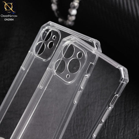 iPhone 12 Pro Max - Straight Edge Rubik Cube Anti Fall Transparent Soft Case