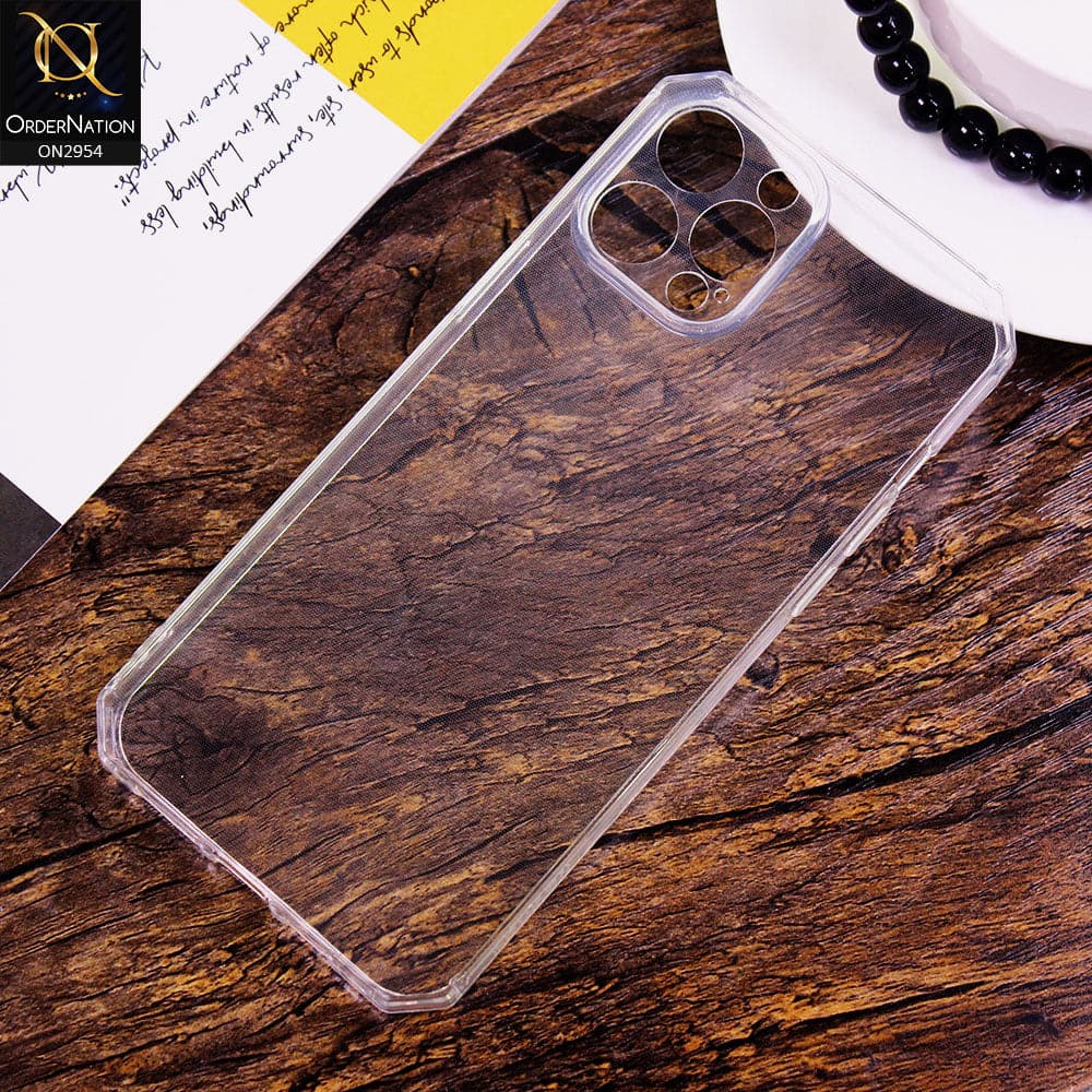 iPhone 12 Pro Max - Straight Edge Rubik Cube Anti Fall Transparent Soft Case