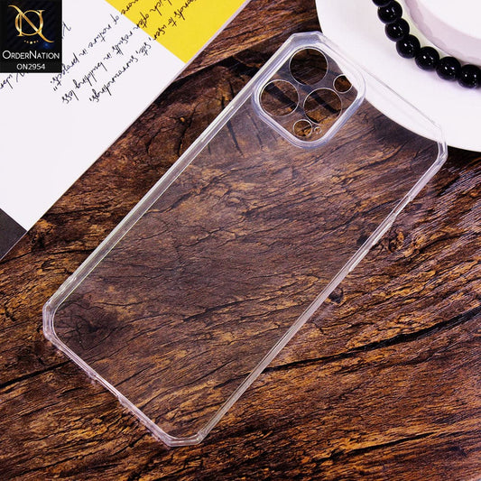 iPhone 12 Pro Max - Straight Edge Rubik Cube Anti Fall Transparent Soft Case