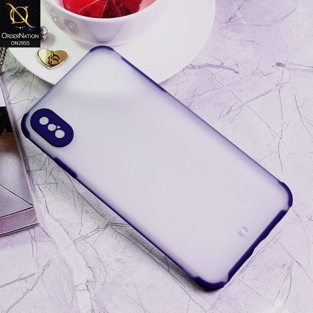 Ipx 239 iPhone XS / X Cover - Blue - Classic Soft Color Border Semi-Transparen ...