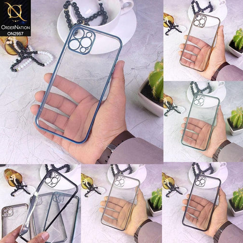 Samsung Galaxy S21 Cover - Silver - J-Case Soft Color Borders Camera Protection Clear Back Case